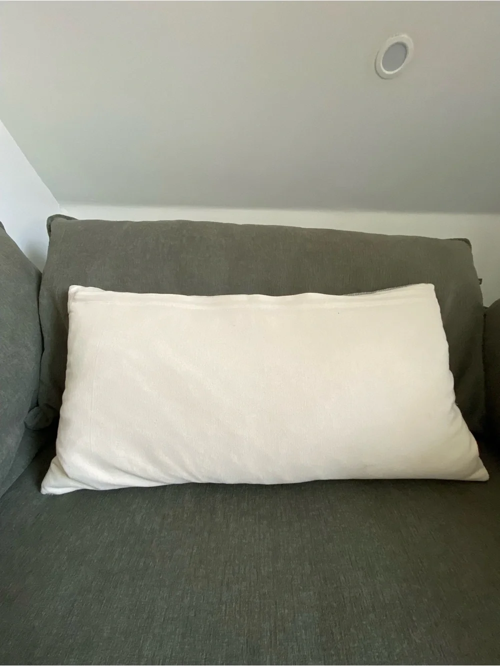 Blue and Cream Striped Accent Pillow